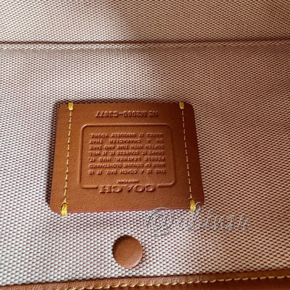 Exclusive Coach Rogue 25 Leather Top Handle Satchel Handbag in Color Taupe - Picture 13 of 16